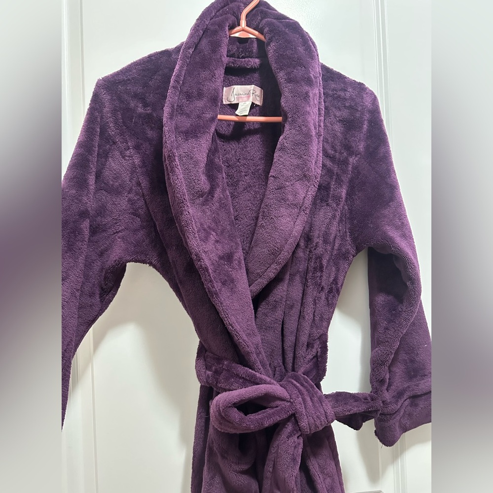 Jasmine Rose Plush Purple Robe - Picture 2 of 3